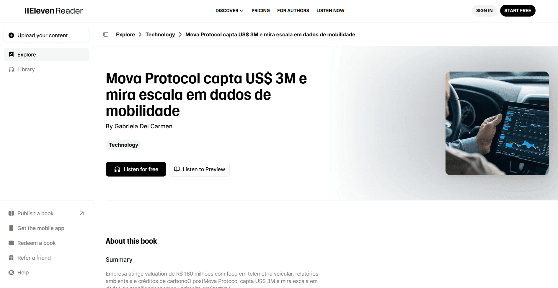 Mova no Eleven Reader